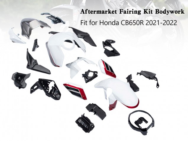 Purchase 2019-2022 White Black Red Honda CB650R Motorcycle Fairings UK Purchase 2019-2022 White Black Red Honda CB650R Motorcycle Fairings UK