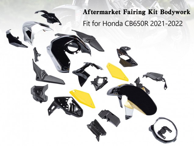 Purchase 2019-2022 Black Yellow Honda CB650R Motorcycle Fairings UK Purchase 2019-2022 Black Yellow Honda CB650R Motorcycle Fairings UK