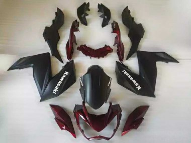 Purchase 2015-2016 Black Dark Red Kawasaki Z250/Z300 Motorcycle Fairings UK
