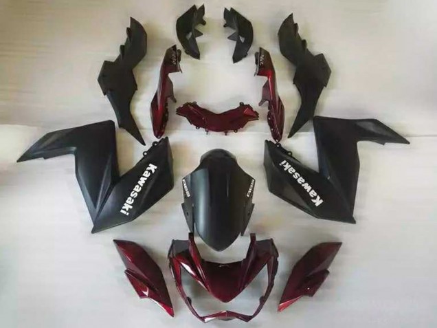 Purchase 2015-2016 Black Dark Red Kawasaki Z250/Z300 Motorcycle Fairings UK Purchase 2015-2016 Black Dark Red Kawasaki Z250/Z300 Motorcycle Fairings UK