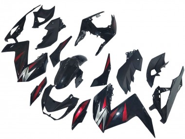 Purchase 2015-2016 Glossy Black Red Silver Kawasaki Z250/Z300 Motorcycle Fairings UK