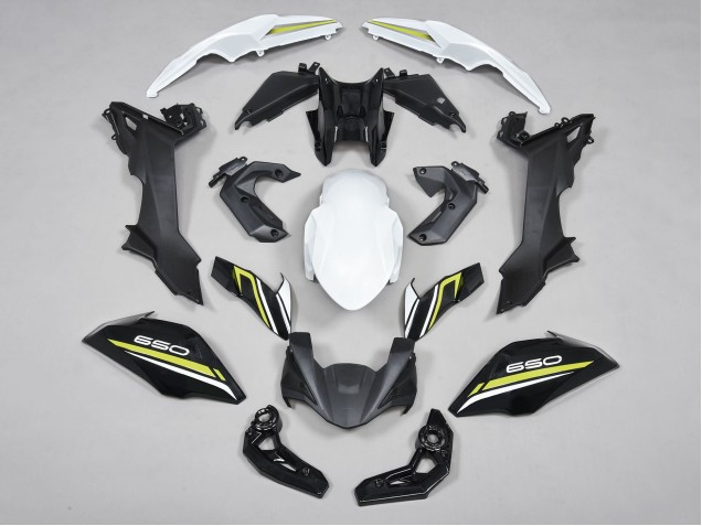 Purchase 2017-2019 Black White Yellow Kawasaki Ninja Z650 Motorcycle Fairings UK