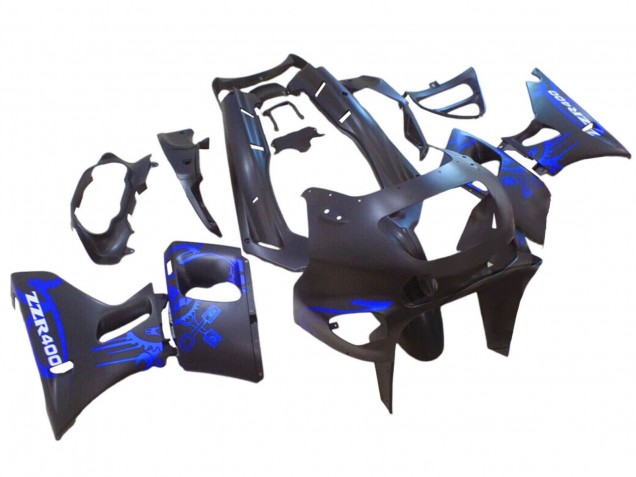 Purchase 1993-2007 Black Blue Kawasaki ZZR400 Motorcycle Fairings UK Purchase 1993-2007 Black Blue Kawasaki ZZR400 Motorcycle Fairings UK