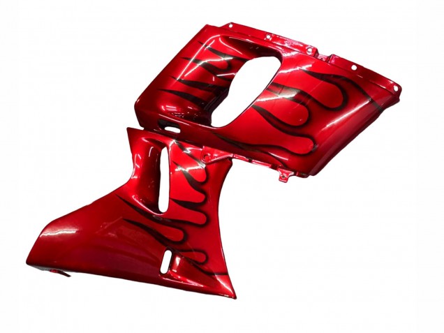 Purchase 1993-2007 Red with Black Flame Kawasaki ZZR400 Motorcycle Fairings UK Purchase 1993-2007 Red with Black Flame Kawasaki ZZR400 Motorcycle Fairings UK