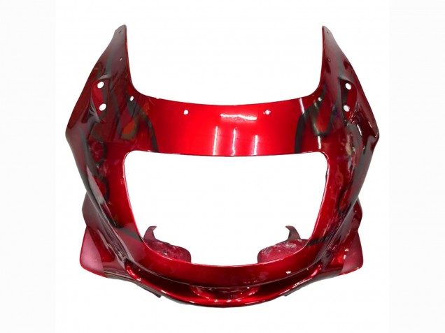 Purchase 1998-2003 Red with Black Flame Kawasaki ZZR600 Motorcycle Fairings UK Purchase 1998-2003 Red with Black Flame Kawasaki ZZR600 Motorcycle Fairings UK