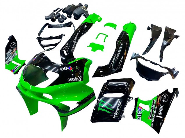 Purchase 1998-2003 Green Black Monster Elf Kawasaki ZZR600 Motorcycle Fairings UK Purchase 1998-2003 Green Black Monster Elf Kawasaki ZZR600 Motorcycle Fairings UK