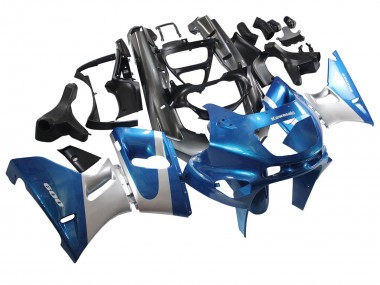 Purchase 1993-2007 Blue Silver Black Kawasaki ZZR400 Motorcycle Fairings UK