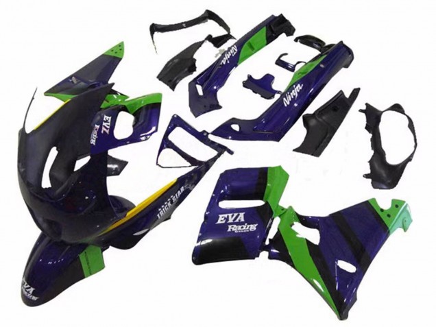 Purchase 1993-2007 Green Dark Blue Purple Trick Star Eva Racing Kawasaki ZZR400 Motorcycle Fairings UK