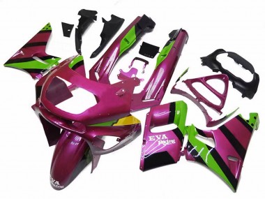 Purchase 1993-2007 Deep Raspberry Green EVA Racing Kawasaki ZZR400 Motorcycle Fairings UK