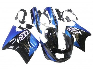 Purchase 1990-1992 Blue Glossy Black Kawasaki ZZR1100 Motorcycle Fairings UK