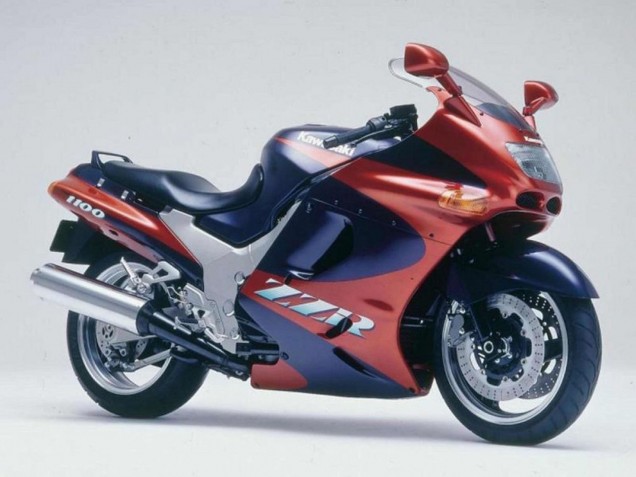 Purchase 1993-2003 Dark Blue Red Kawasaki ZZR1100 Motorcycle Fairings UK