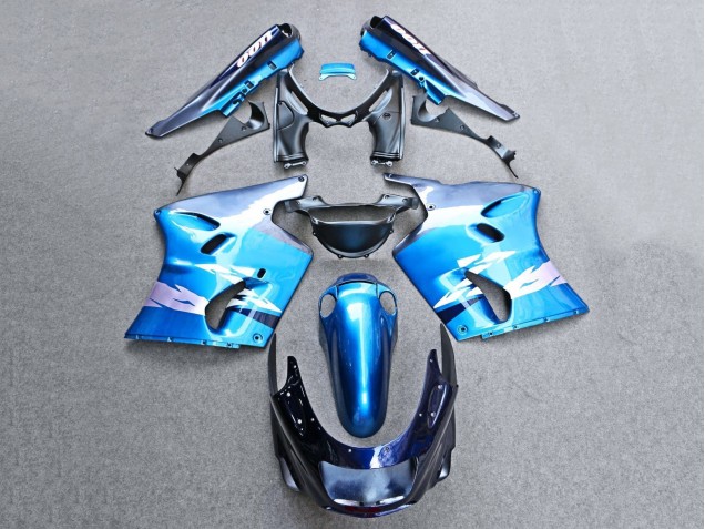 Purchase 1993-2003 Glossy Blue Grey Kawasaki ZZR1100 Motorcycle Fairings UK