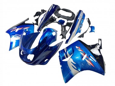 Purchase 1993-2003 Blue Silver Black Kawasaki ZZR1100 Motorcycle Fairings UK