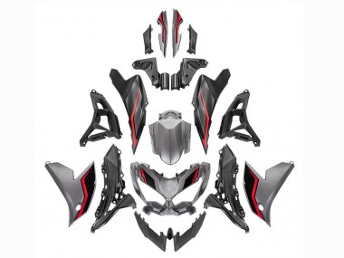 Purchase 2022-2025 Grey Red Kawasaki Versys 650 Motorcycle Fairings UK