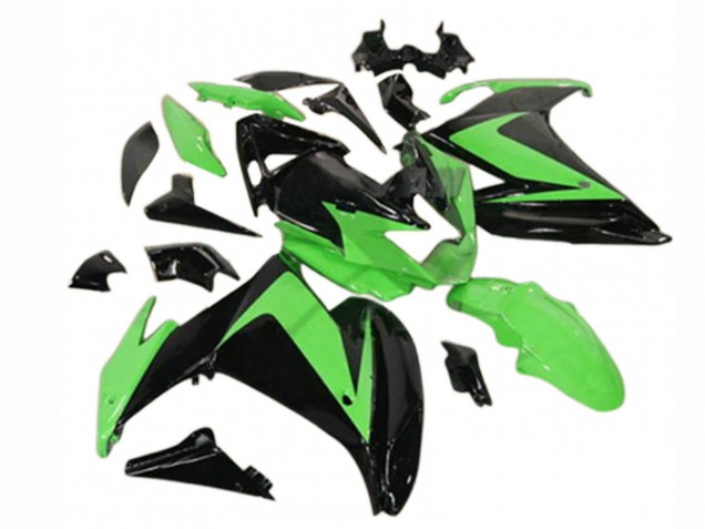 Purchase 2009-2015 Glossy Black Green Yamaha FZ6R Motorcycle Fairings UK