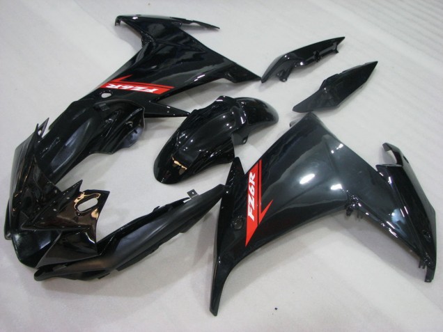 Purchase 2009-2015 Glossy Black Red Yamaha FZ6R Motorcycle Fairings UK