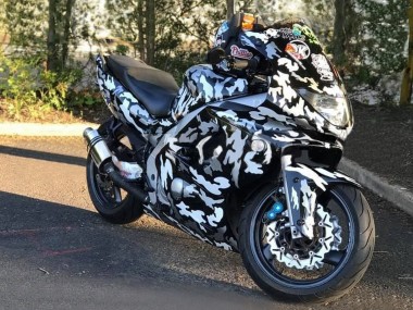 Purchase 1996-2007 Black White Grey Camouflage Yamaha YZF600R Thundercat Motorcycle Fairings UK