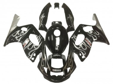 Purchase 1996-2007 Glossy Black Silver Flame Yamaha YZF600R Thundercat Motorcycle Fairings UK