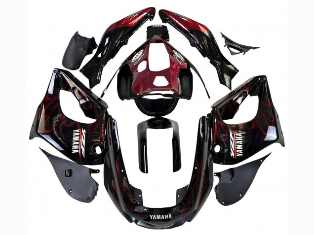 Purchase 1997-2007 Black with Dark Red Flame Yamaha YZF1000R Thunderace Motorcycle Fairings UK Purchase 1997-2007 Black with Dark Red Flame Yamaha YZF1000R Thunderace Motorcycle Fairings UK