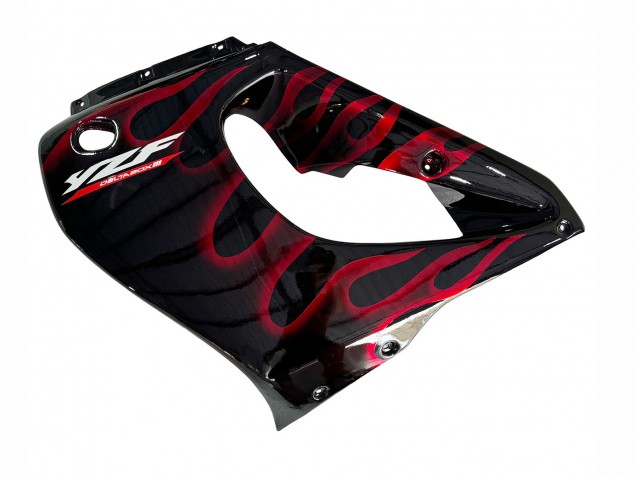 Purchase 1997-2007 Black with Red Flame Yamaha YZF1000R Thunderace Motorcycle Fairings UK