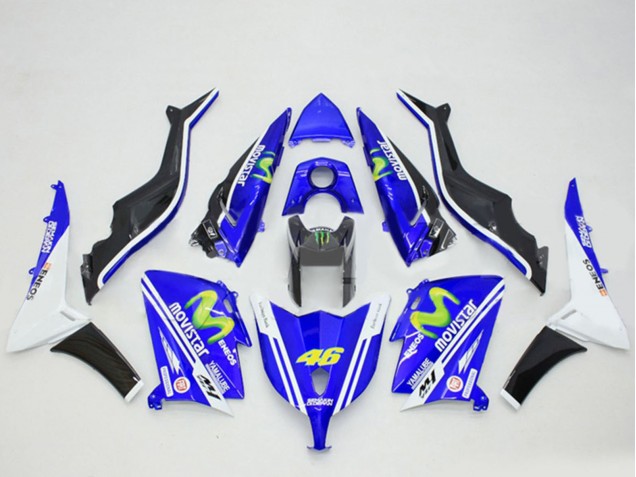 Purchase 2012-2014 Blue Black White ENEOS MoviStar Yamalube 46 Yamaha TMAX530 Motorcycle Fairings UK