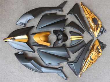 Purchase 2012-2014 Matte Black Gold Yamaha TMAX530 Motorcycle Fairings UK
