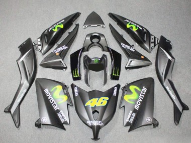 Purchase 2012-2014 Matte Grey Yellow Semakin Didepan ENEOS Yamalube MoviStar 46 Yamaha TMAX530 Motorcycle Fairings UK