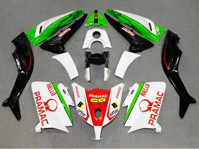 Purchase 2012-2014 White Red Green Pramac Fiamm Yamaha TMAX530 Motorcycle Fairings UK