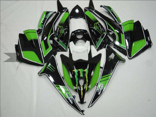 Purchase 2012-2014 Glossy Black Green Monster Yamaha TMAX530 Motorcycle Fairings UK