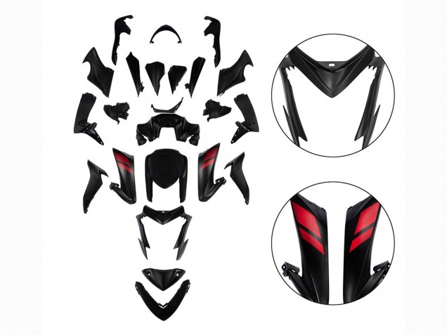 Purchase 2015-2020 Black with Red Suzuki GSX-S 1000 Motorcycle Fairings UK