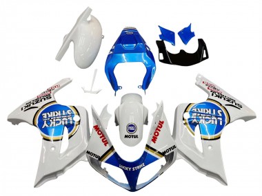 Purchase 2003-2013 White Blue Lucky Strike Motul Suzuki SV650 Motorcycle Fairings UK