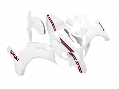 Purchase 2003-2013 White with Dark Red Lines Suzuki SV650 Motorcycle Fairings UK