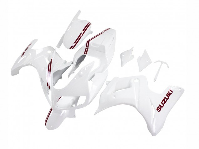 Purchase 2003-2013 White with Dark Red Lines Suzuki SV650 Motorcycle Fairings UK Purchase 2003-2013 White with Dark Red Lines Suzuki SV650 Motorcycle Fairings UK
