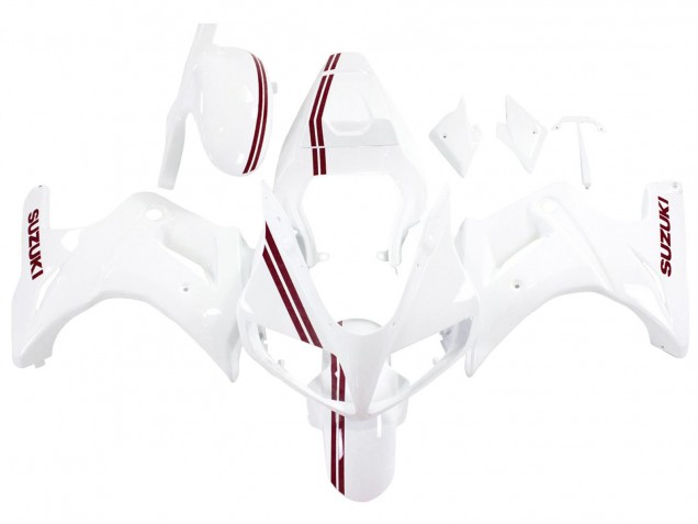 Purchase 2003-2013 White with Dark Red Lines Suzuki SV650 Motorcycle Fairings UK Purchase 2003-2013 White with Dark Red Lines Suzuki SV650 Motorcycle Fairings UK