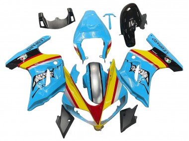 Purchase 2003-2013 Blue Yellow Shark Suzuki SV650 Motorcycle Fairings UK