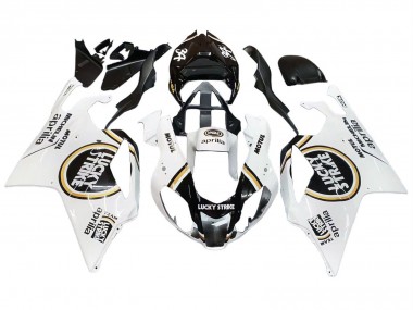 Purchase 2003-2006 White Black Lucky Strike Motul Michelin Aprilia RSV1000 Motorcycle Fairings UK