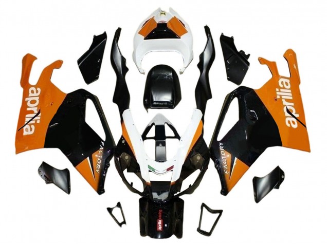 Purchase 2003-2006 Black Orange White Aprilia RSV1000 Motorcycle Fairings UK