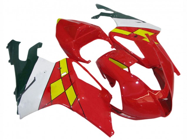 Purchase 2003-2006 Red Yellow White Aprilia RSV1000 Motorcycle Fairings UK