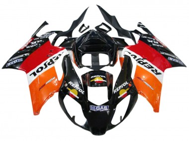 Purchase 2003-2006 Orange White Red Black Repsol Aprilia RSV1000 Motorcycle Fairings UK