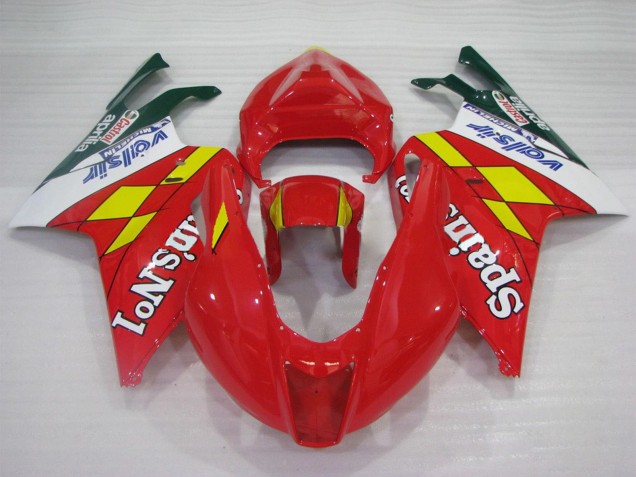 Purchase 2003-2006 Red Yellow White Spains No1 Valsir Castrol Aprilia RSV1000 Motorcycle Fairings UK