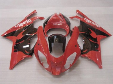 Purchase 2003-2006 Red Glossy Black Aprilia RSV1000 Motorcycle Fairings UK
