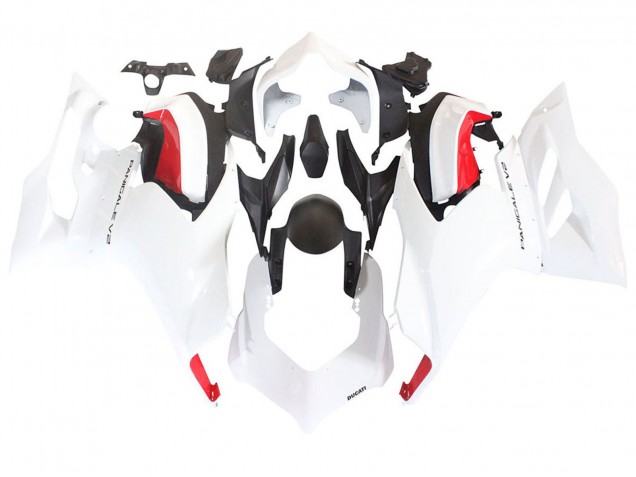 Purchase 2020-2024 White Red Matte Black Ducati Panigale V2 Motorcycle Fairings UK