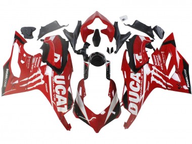 Purchase 2020-2024 Red Glossy Black Monster Corse Ducati Panigale V2 Motorcycle Fairings UK