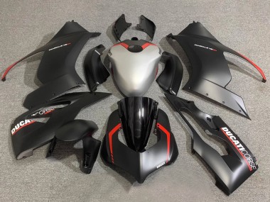 Purchase 2020-2024 Matte Black Silver Corse Ducati Panigale V2 Motorcycle Fairings UK
