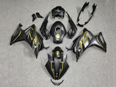 Purchase 2023-2024 Gold Black Carbon Fiber BMW S1000RR Motorcycle Fairings UK