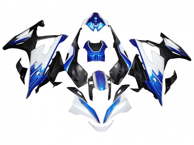 Purchase 2023-2024 White Blue Black Carbon Fiber BMW S1000RR Motorcycle Fairings UK