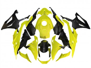 Purchase 2023-2024 Yellow Black Carbon Fiber BMW S1000RR Motorcycle Fairings UK