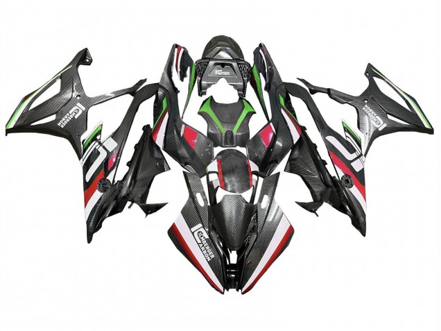 Purchase 2019-2022 Black Red Green Carbon Fiber BMW S1000RR Motorcycle Fairings UK