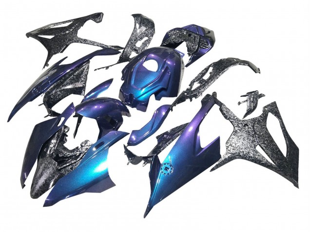 Purchase 2019-2022 Gradient Blue Purple Forged Carbon Fiber BMW S1000RR Motorcycle Fairings UK
