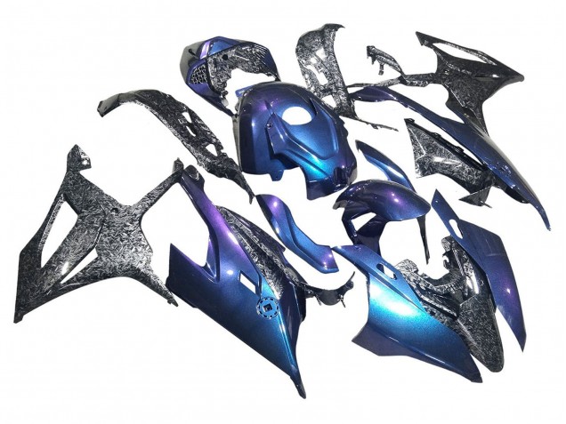 Purchase 2019-2022 Gradient Blue Purple Forged Carbon Fiber BMW S1000RR Motorcycle Fairings UK